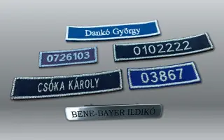Rendőrségi hímzett tépőzáras névkitűző 1